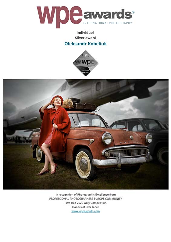 WPE - International Photographers Awards - Certificate delivered to Oleksandr Kobeliuk 2020